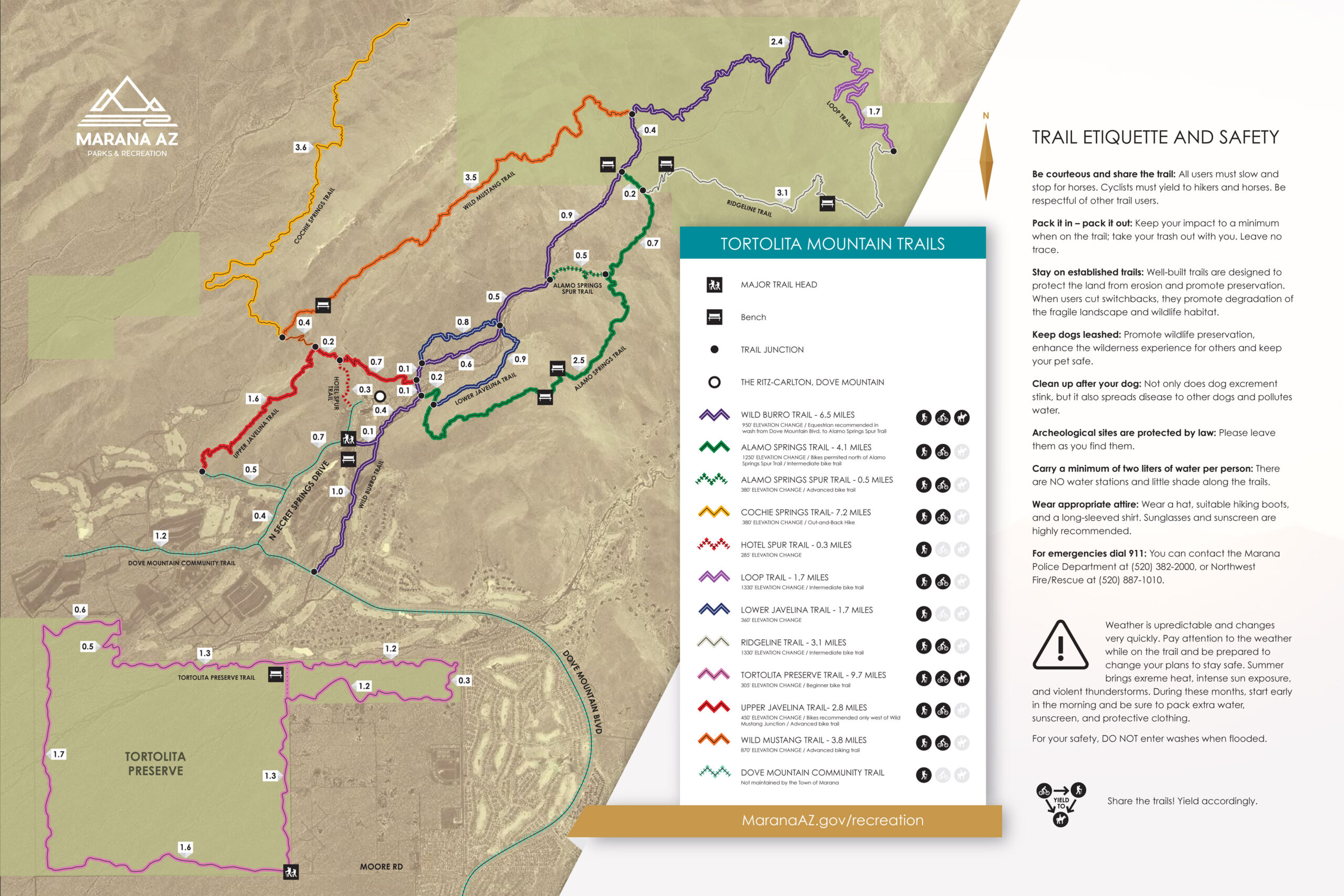 Dove Mountain Trail Map-2